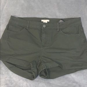 Army green shorts